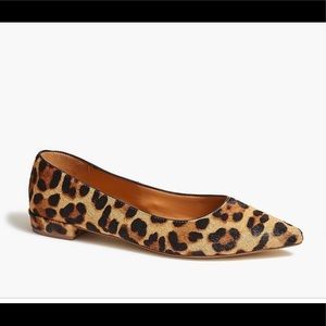 J. Crew calf hair leopard print pointed toe flats. Size 6.5